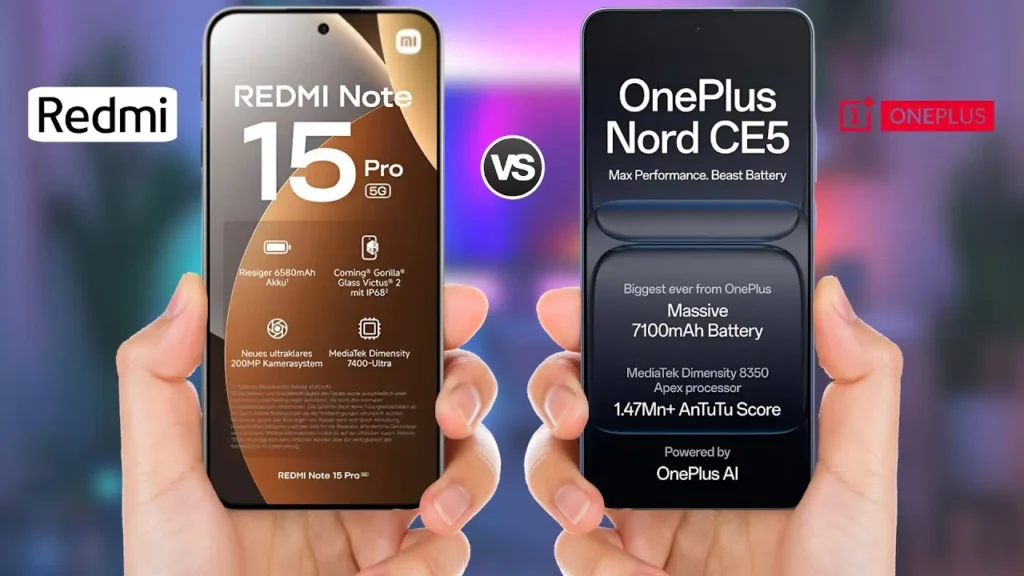 Redmi Note 15 5G vs OnePlus Nord CE 5